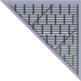 1AS45LFS-G : 45 DEGREE-LEFT GRAY SUNWALK CORNER SECTION